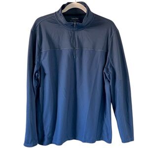 Calvin Klein Performance Men’s Quarter Zip long sleeves Top Blue Medium